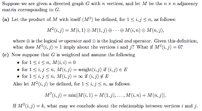 Solved Suppose We Are Given A Directed Graph G With N Ver Chegg Com