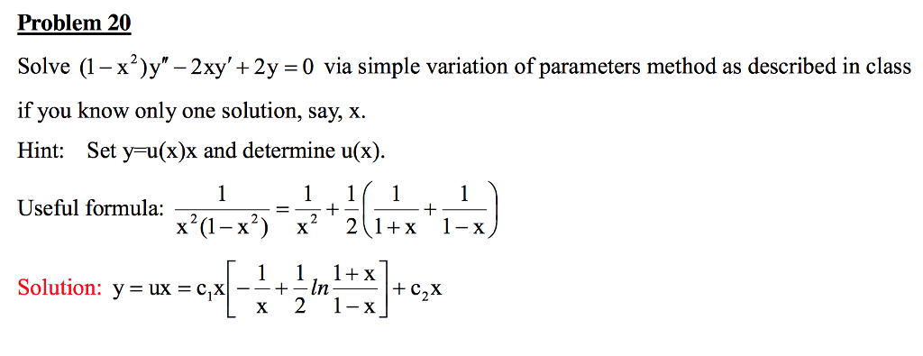 Solve 1 X 2 Y 2xy 2y 0 Via Simple Chegg Com