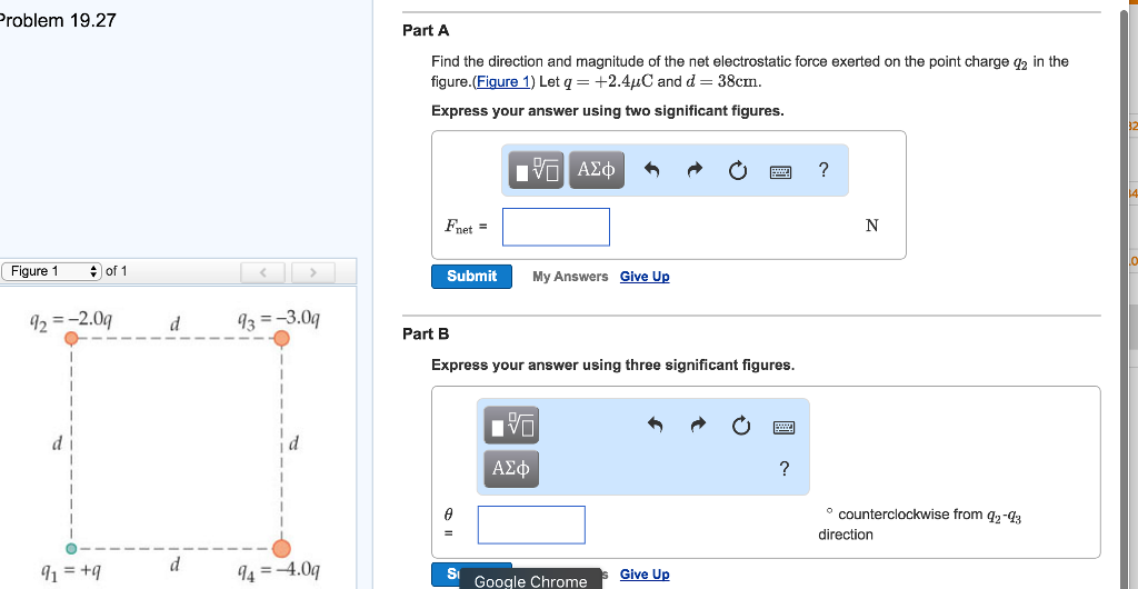 Solved Find The Direction And Magnitude Of The Net Chegg Com