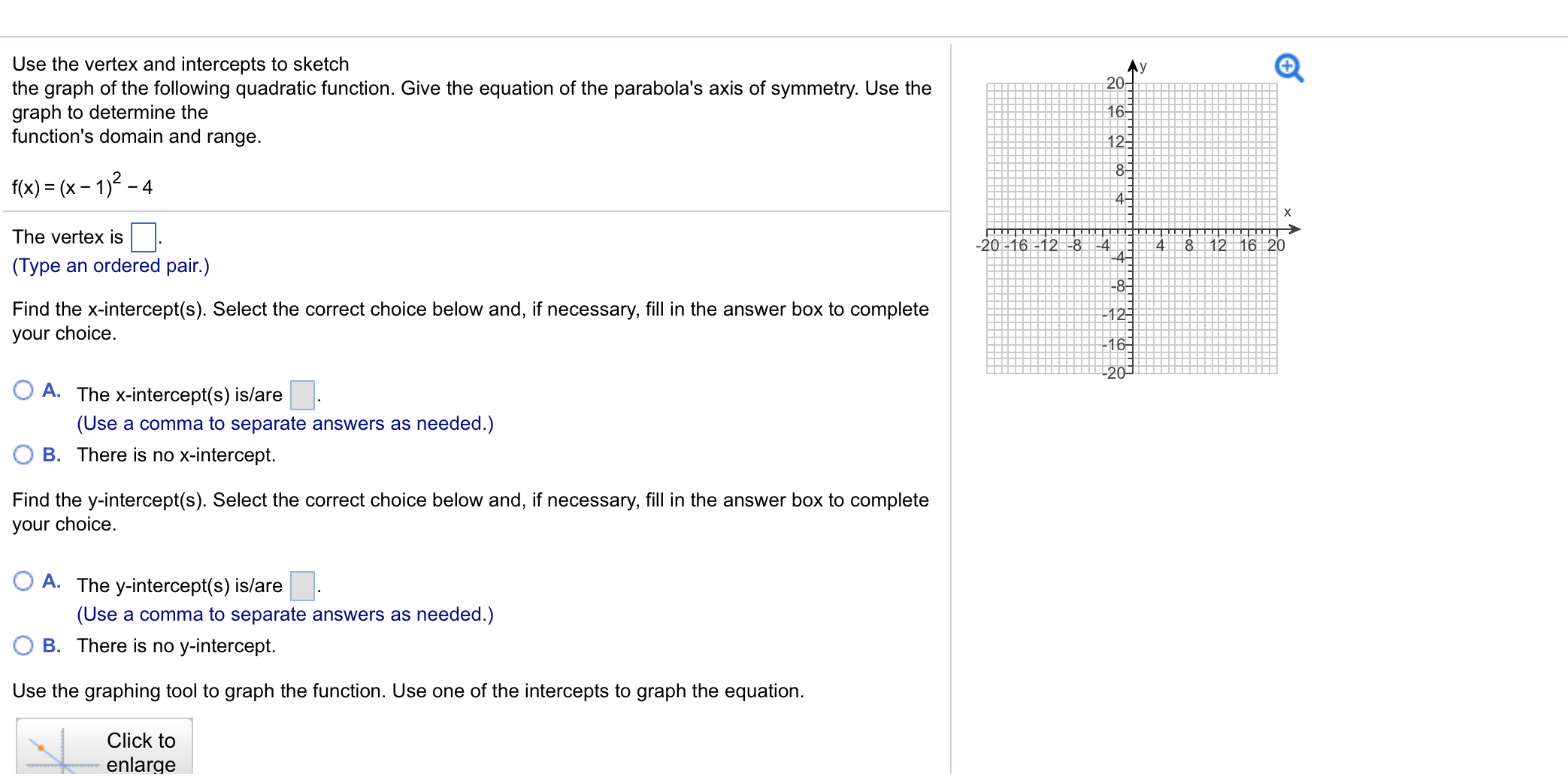 Solved Use The Vertex And Intercepts To Sketch The Graph