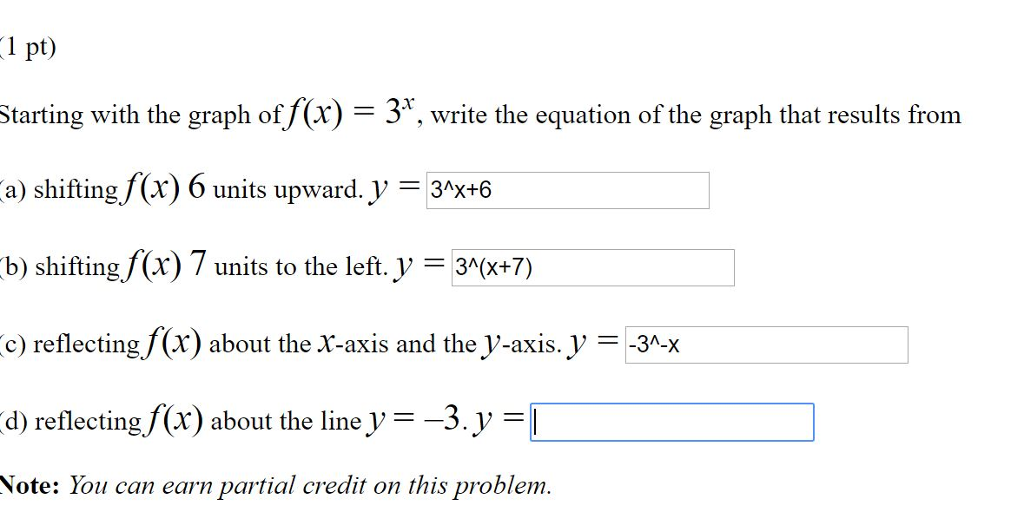 Solved Starting With The Graph Of F X 3 X Write The Chegg Com