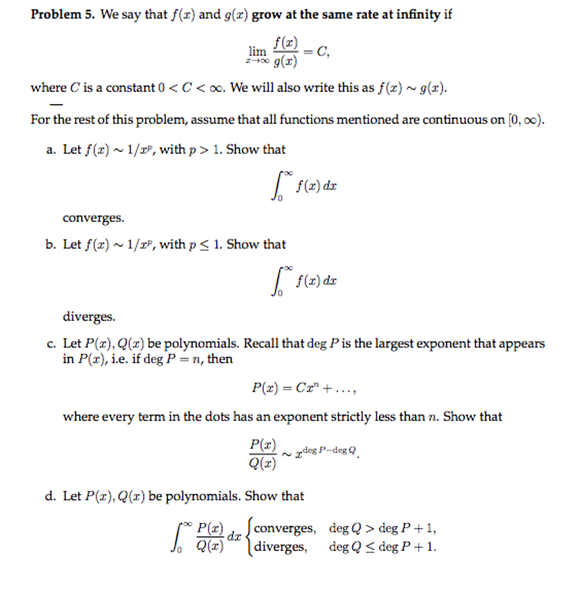 We Say That F X And G X Grow At The Same Rate At Chegg Com