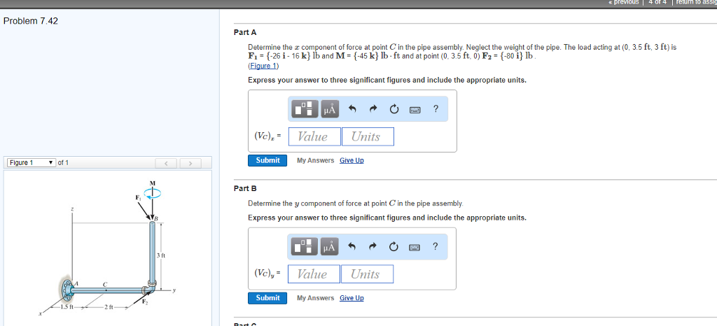 Solved Part A Determine The X Component Of Force At Poin Chegg Com