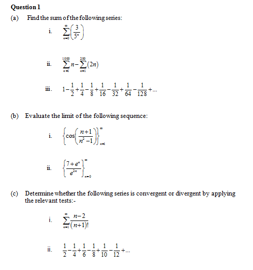 Questionl A Find The Sum Ofthe Following Series 2 4 Chegg Com