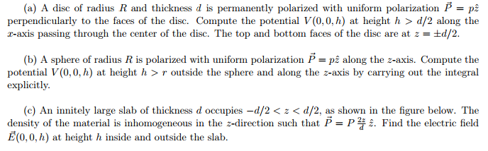 A Disc Of Radius R And Thickness D Is Permanently Chegg Com