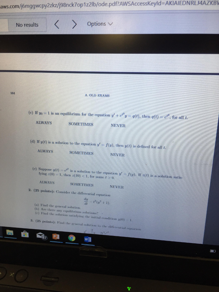 Solved Aws Com J6mggwcpy2zkz J98nck7op1z2lb Ode Pdf Awsac Chegg Com