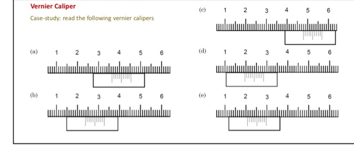 Solved Case Study Read The Following Vernier Calipers Chegg Com