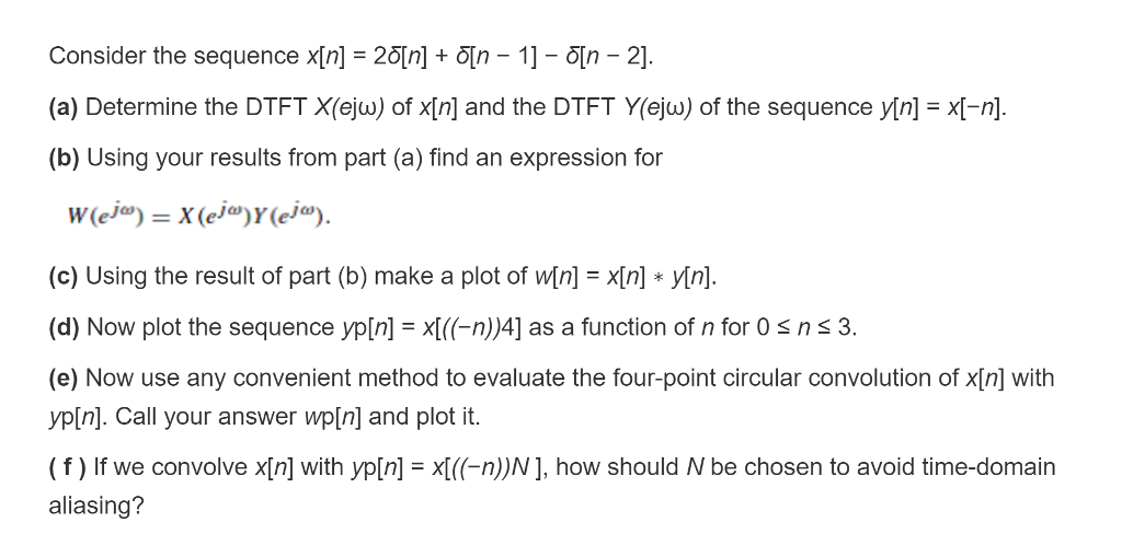 Solved Consider The Sequence X N 2 Delta N Delta Chegg Com