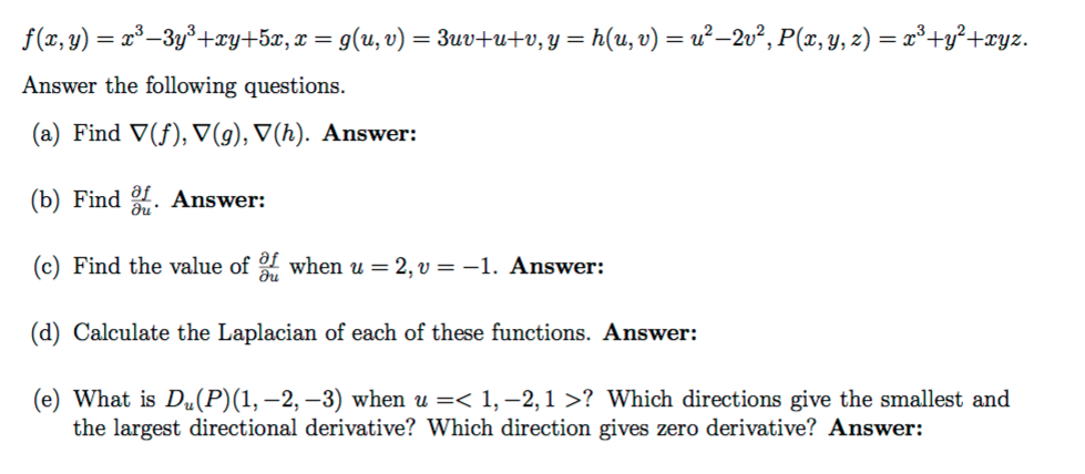 Solved F X Y X 3 3y 3 Xy 5x X G U V 3uv Chegg Com