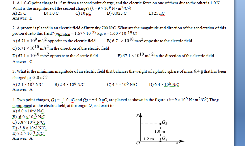 Solved A 1 0 C Point Charge Is 15m From A Second Point Ch Chegg Com