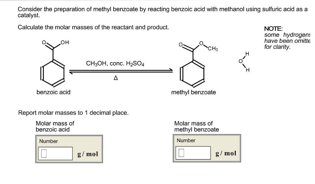 Solved Consider The Preparation Of Methyl Benzoate By Rea Chegg Com