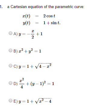 Parametric to cartesian equation calculator picture