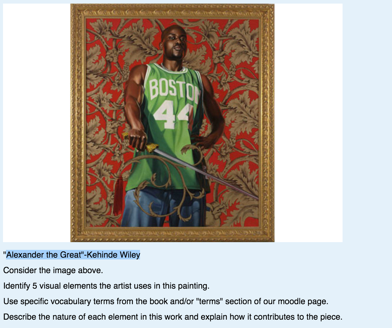 Alexander The GreatKehinde Wiley Consider The Ima