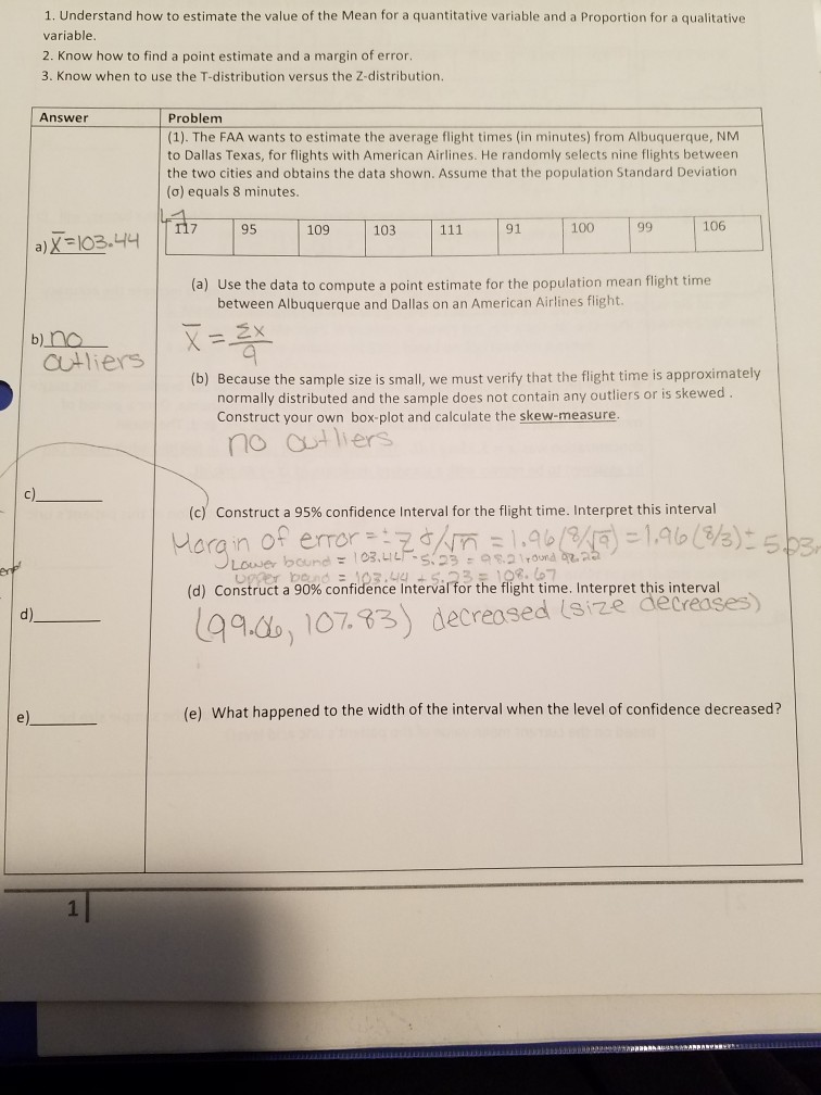 1. ... Solved: Mea How Of Estimate To Understand The The Value