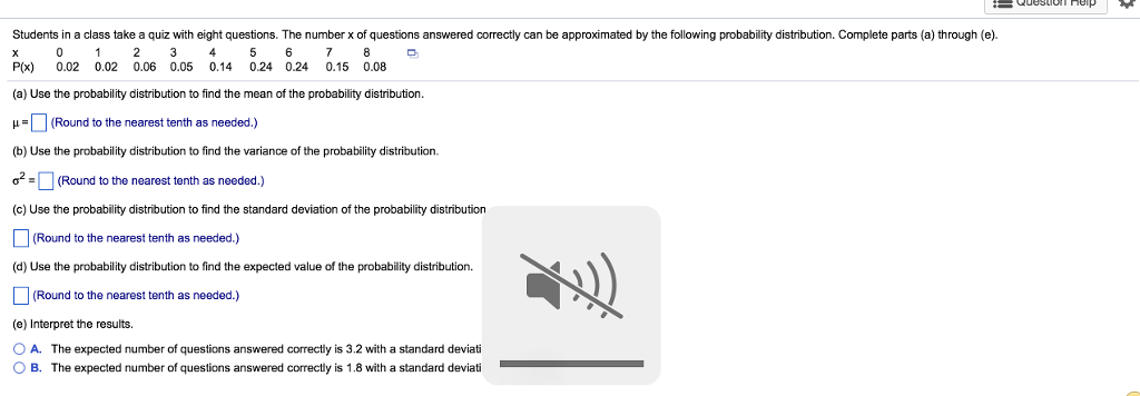 Solved Students In A Class Take A Quiz With Eight Questio - 