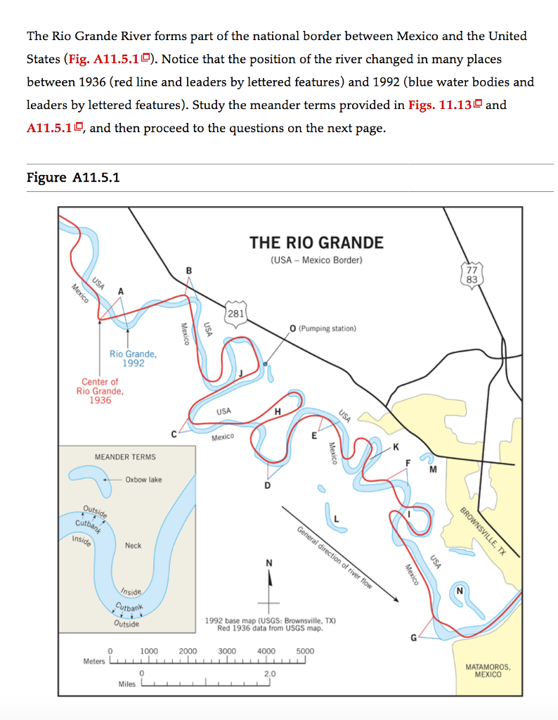 Solved The Rio Grande River Forms Part Of The National Chegg Com