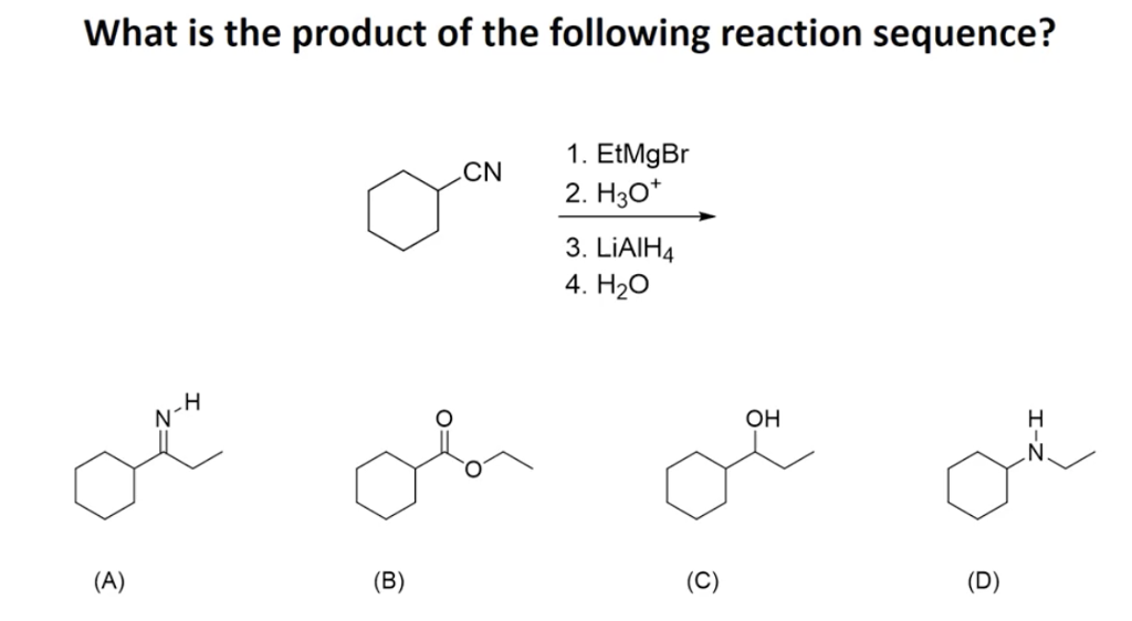 Solved What Is The Product Of The Following Reaction Sequ Chegg Com