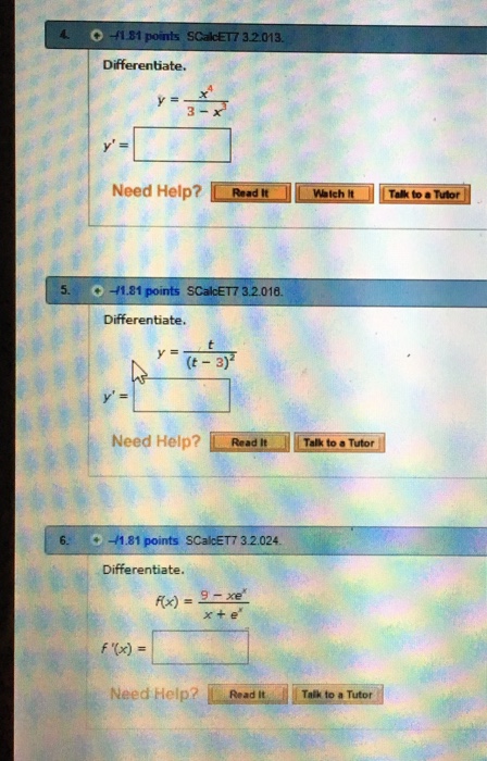 Differentiate Y X 4 3 X 3 Differentiate Chegg Com