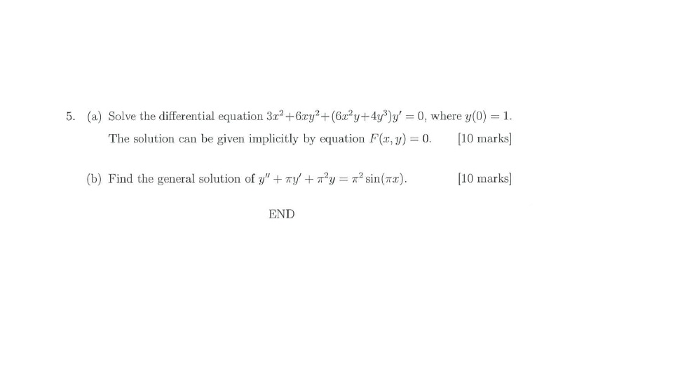 Solved Solve The Differential Equation 3x 2 6xy 2 6x 2y Chegg Com