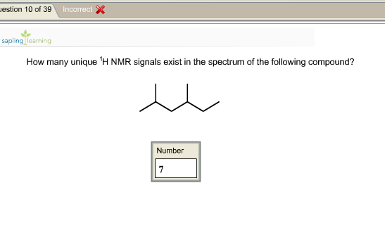 Solved How Many Unique 1H NMR Signals Exist In The Spectr