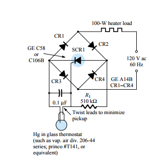 Image for If the gate-firing potential is 40 V, what is the time period between successive triggering of the SCR?