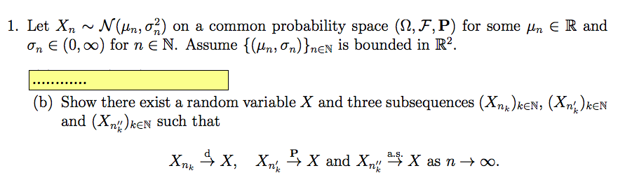 Solved Let X N N M N S N 2 On A Common Probability Spa Chegg Com