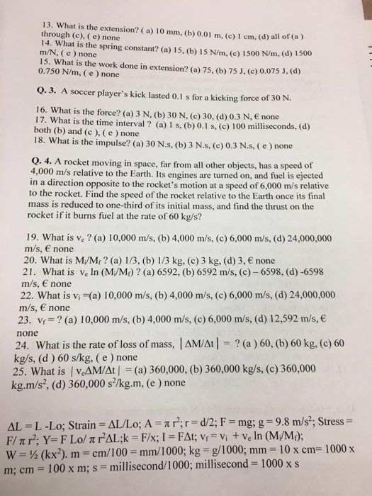 Solved What Is The Extension 10 Mm 0 01 M 1 Cm All Of Chegg Com