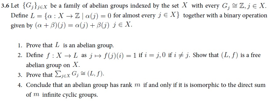 Gjjiex Be A Family Of Abelian Groups Indexed By The Chegg Com