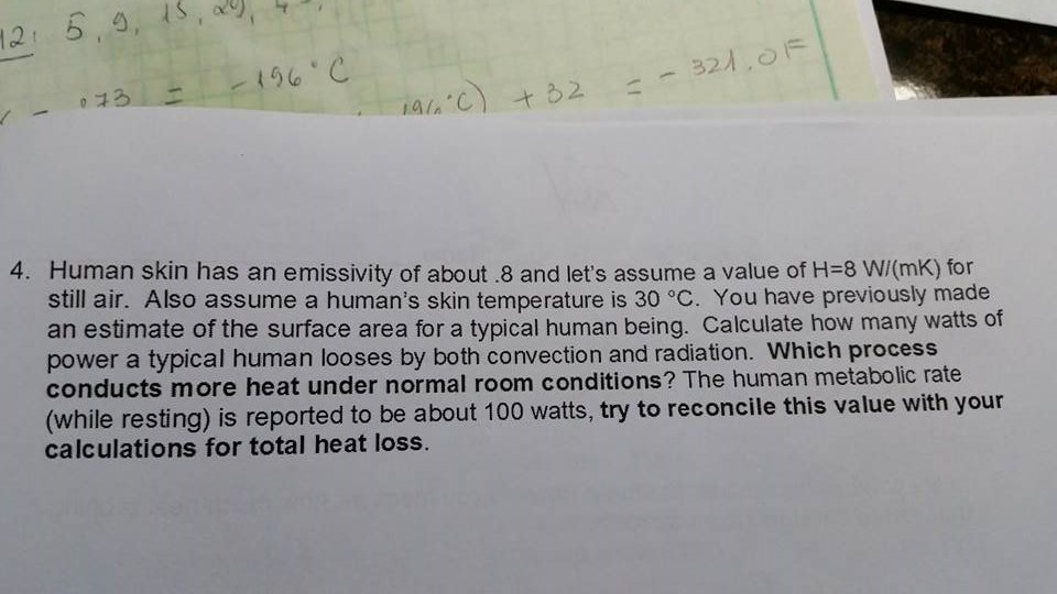 Human Skin Has An Emissivity Of About 8 And Let S Chegg Com