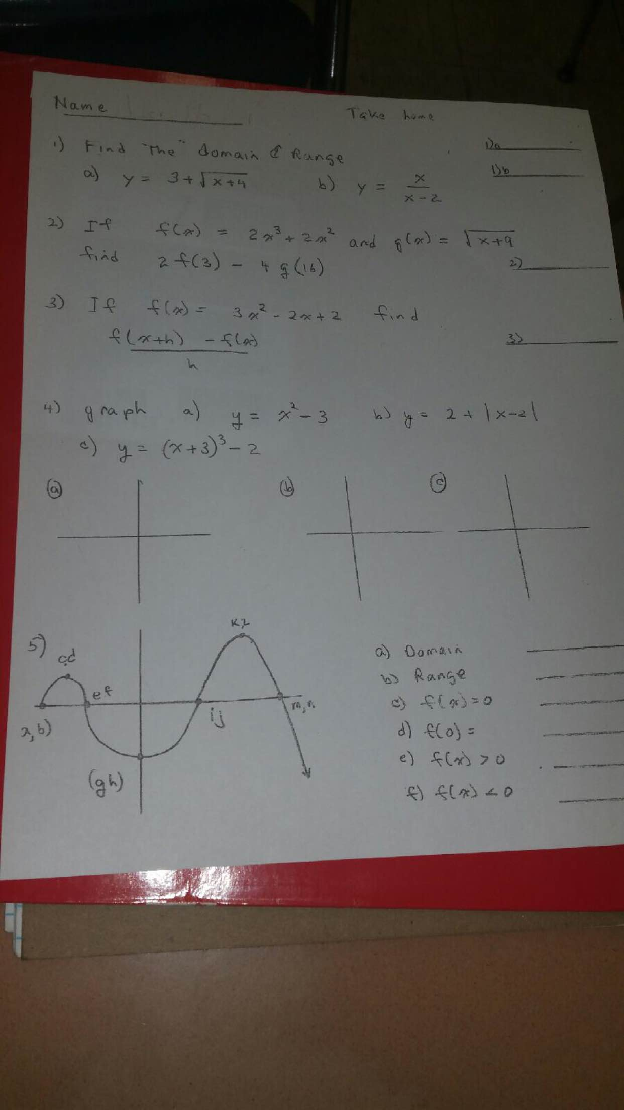 Solved Find The Domain And Range If F X 2x 3 2x 2 An Chegg Com