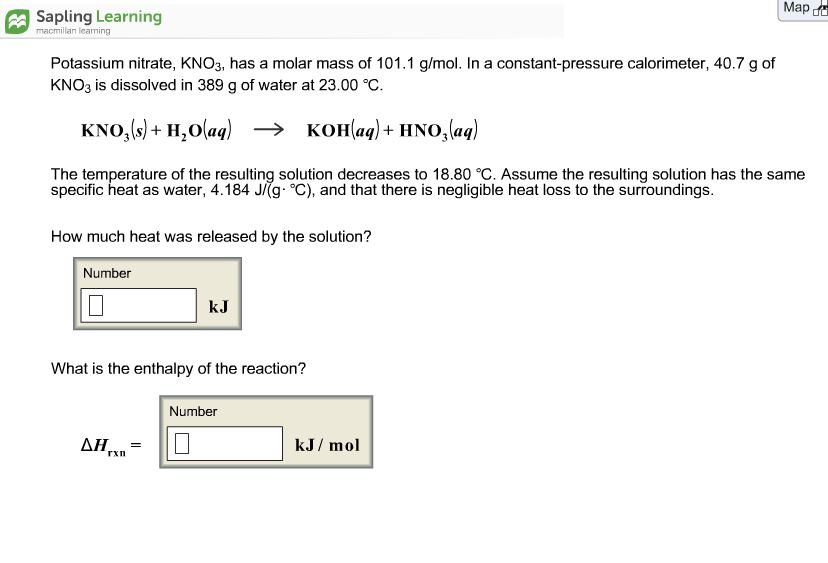 Solved Potassium Nitrate, KNO3, Has A Molar Mass Of 101.1