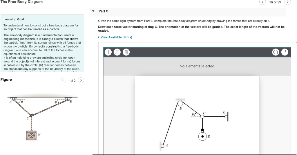 Solved: The Free-Body Diagram 16 Of 29 Part C Learning Goa ...