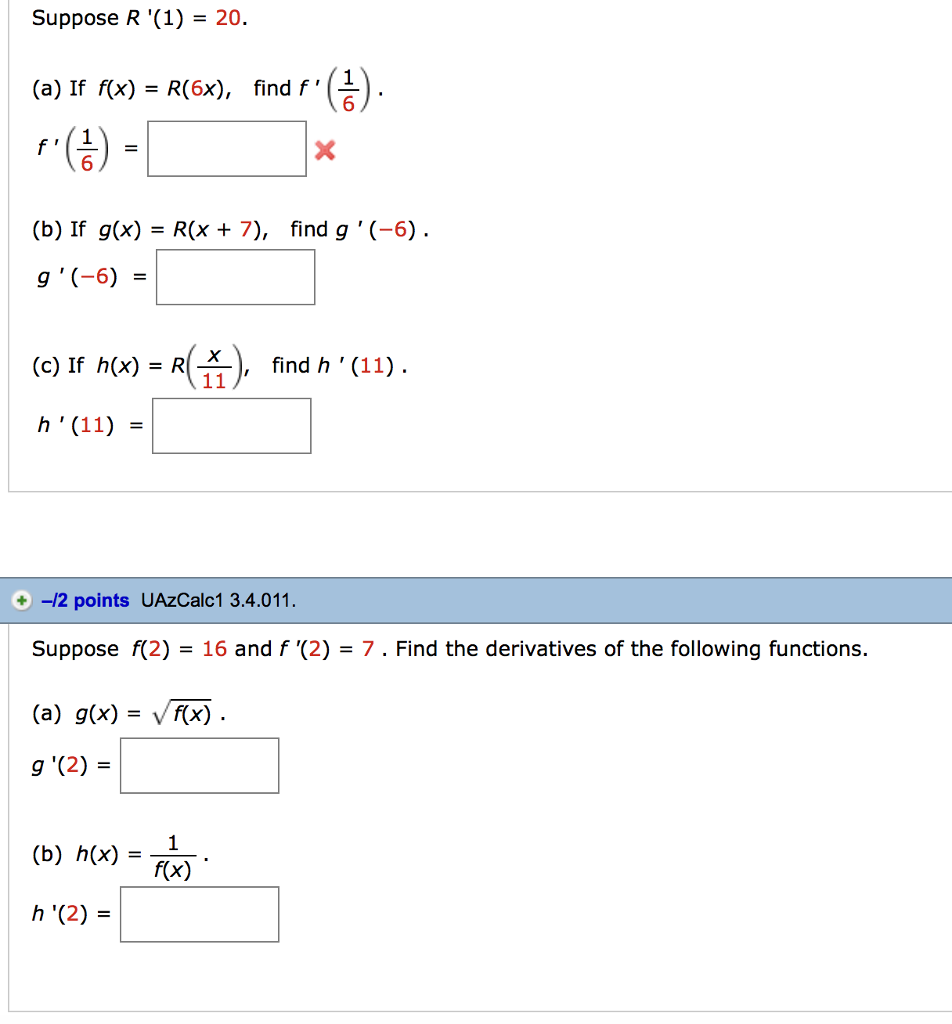 Suppose R 1 If F X R 6x Find F 1 6 Chegg Com