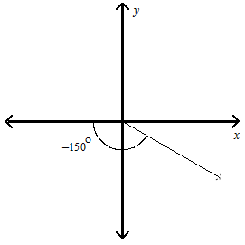 Solved: Sketch The Angle In Standard Position -150 Degrees ...