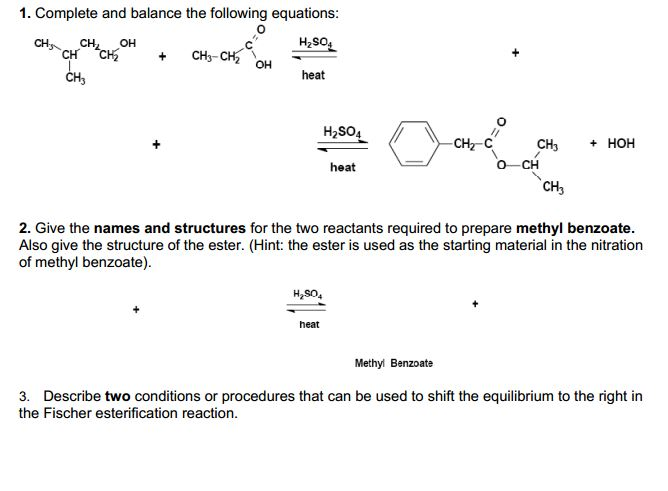 Solved: Complete And Balance The Following Equations: Give... | Chegg.com