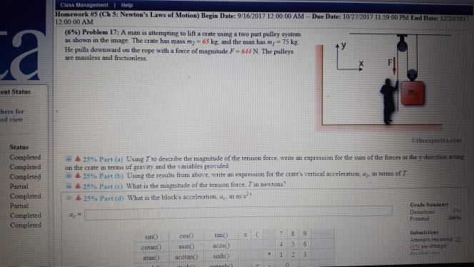 Class Management Help Homework N5 Ch 5 Newton S Chegg 