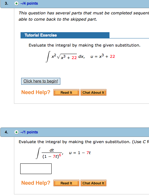 Evaluate The Integral Making The Given Chegg 