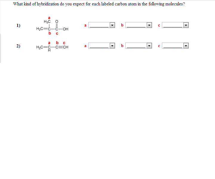 Solved Orgo ChemWhat Kind Of Hybridization Do You Expect