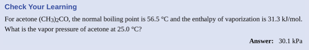 Solved Check Your Learning For Acetone (CH3)2CO, The Norm