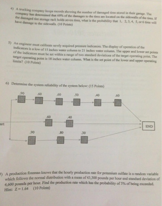 Solved A Trucking Company Keeps Records Showing The Numbe