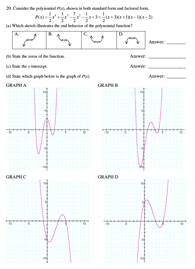 Solved Consider The Polynomial P X Shown In Both Standard Chegg Com