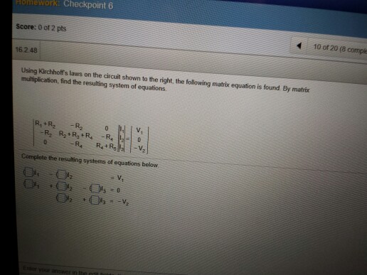 matrix laws multiplication The The Using Shown To Kirchhoff's Laws On Circuit