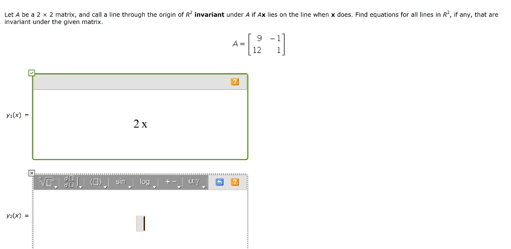 Solved Let A Be A 2 Times 2 Matrix And Call A Line Throu Chegg Com