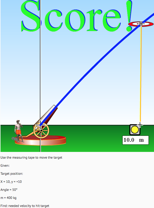 10 0 M Use The Measuring Tape To Move The Target Chegg Com