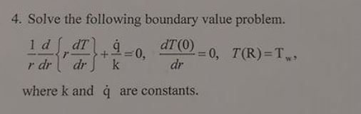 Solved Solve The Following Boundary Value Problem 1 R D Chegg Com