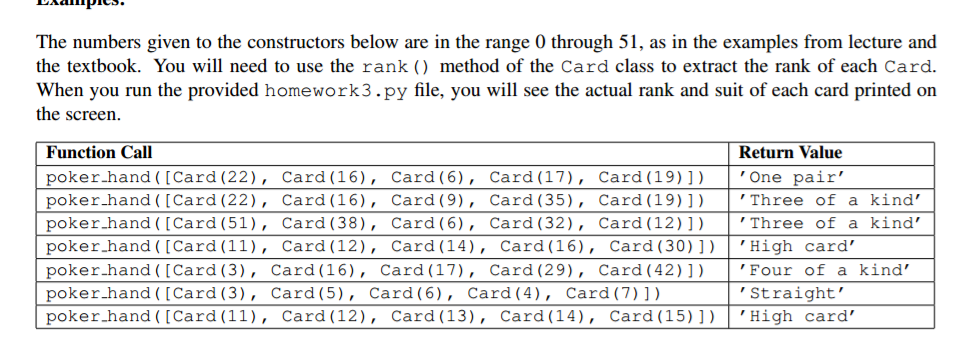 Ranking poker hands python game