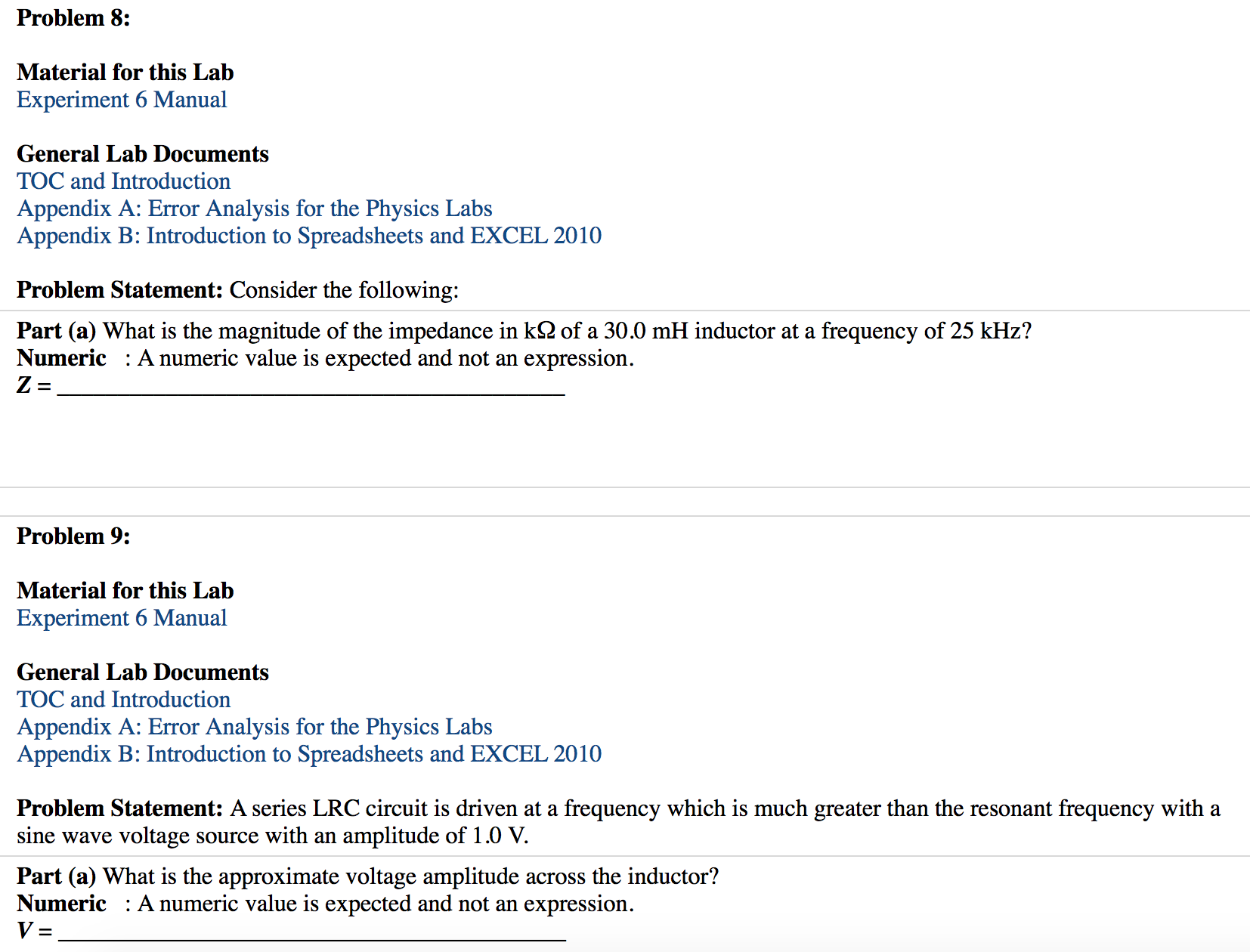 Material for this Lab Experiment 6 Manual Genera
