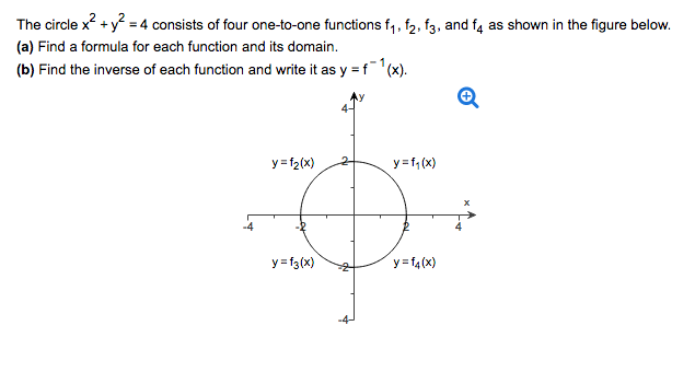Solved The Circle X 2 Y 2 4 Consists Of Four One To One Chegg Com