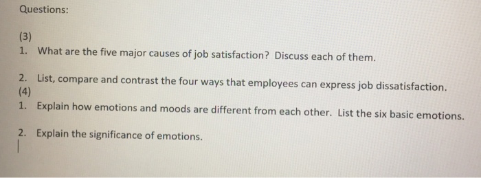 reasons for job satisfaction
