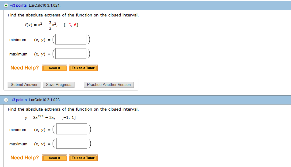 Solved: Find The Absolute Extrema Of The Function On The C ...